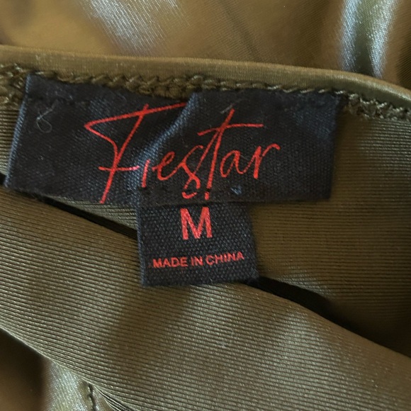 Fiestar 2-piece Army Green Ruched‎ Bodycon Crop Top Skirt Party Outfit Medium - Picture 6 of 13